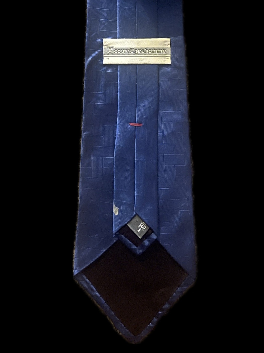 Courrèges Homme Blue Geometric Silk Tie
